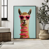 Sassy Sipper | Unique Llama Wall Art Print - Print